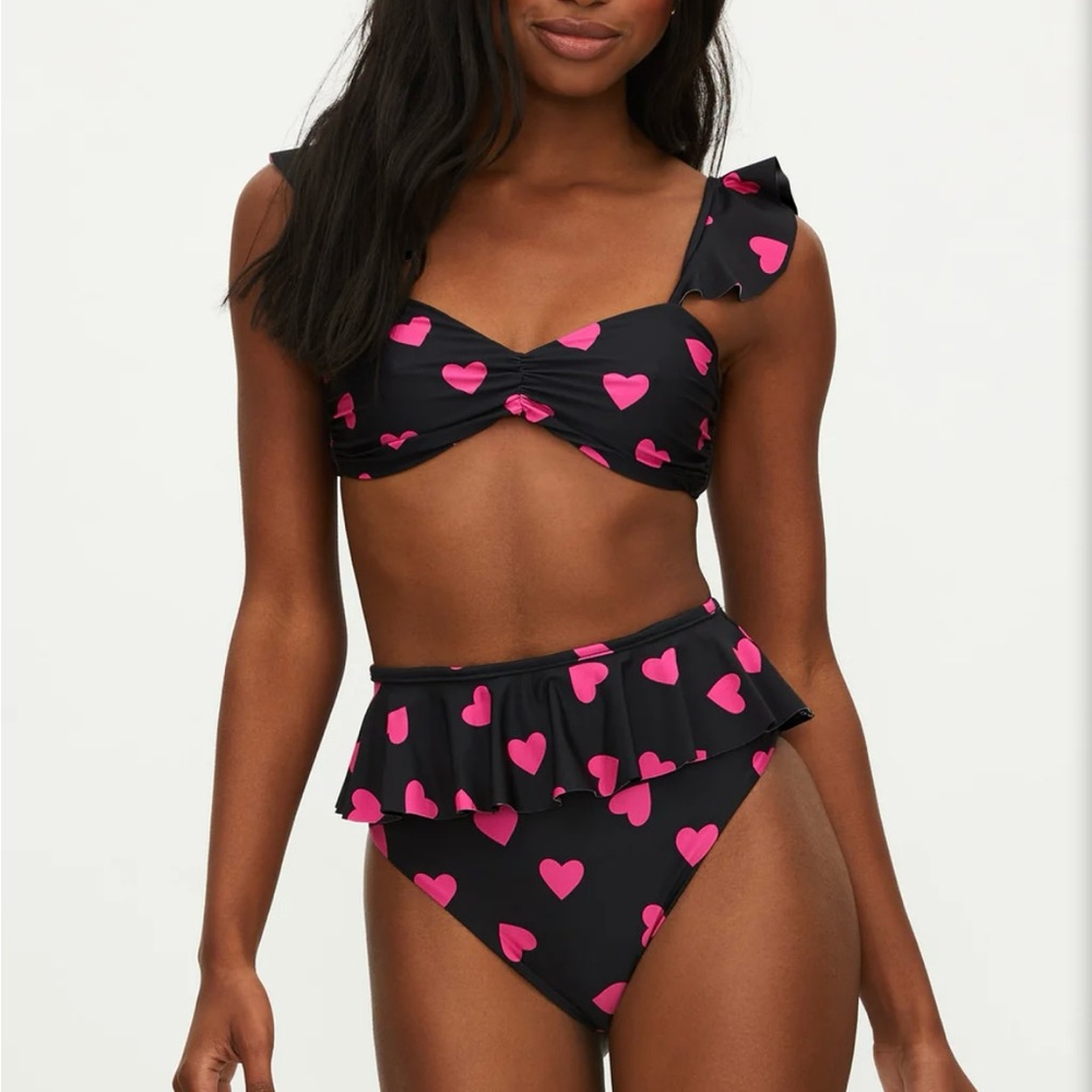 Beach Riot POPPY TOUGH LOVE TOP & BOTTOM - bathing suit set - size Small NWT